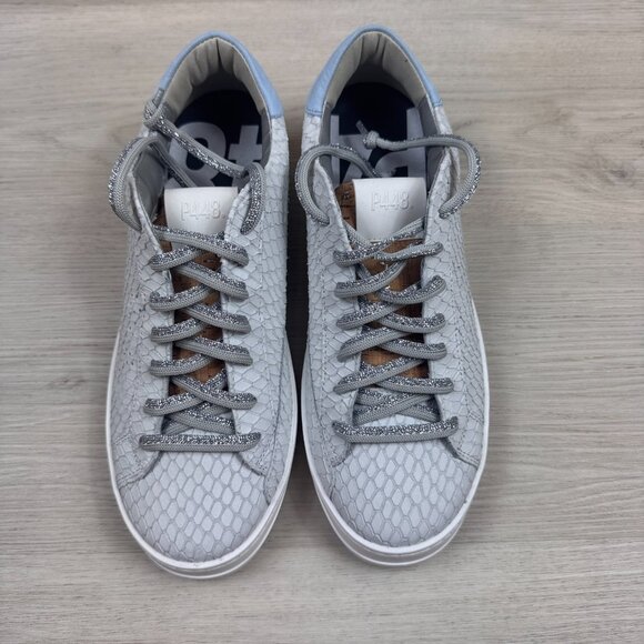 P448 John Margot Sneaker Womens 39 8.5 Sky Blue White NEW $298 - Picture 6 of 12